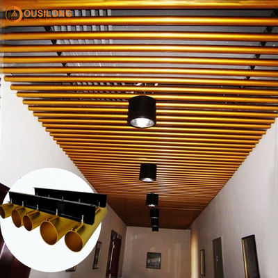 建物のアルミニウム丸管の装飾的な中断の線形金属の天井