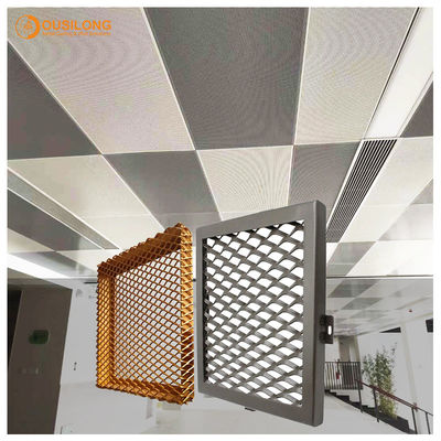 金属の網の商業天井は造る装飾のアルミニウム格子版のためにタイルを張る