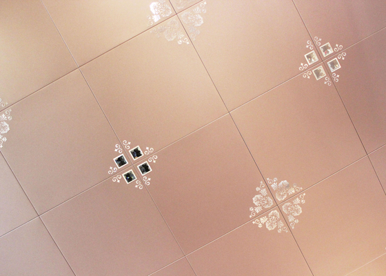 300mm x 300mm の飾る功妙な天井、浴室のための商業金属天井のタイル