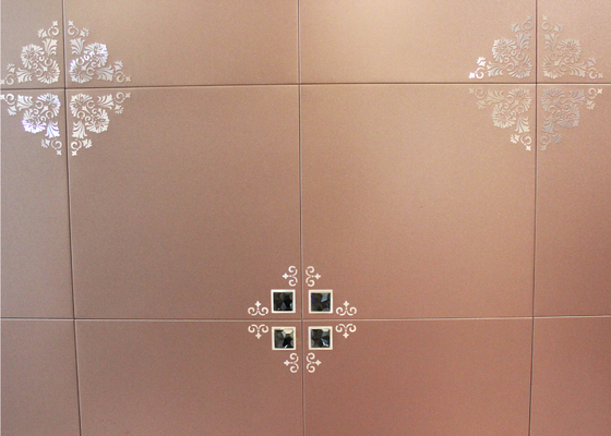 300mm x 300mm の飾る功妙な天井、浴室のための商業金属天井のタイル