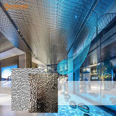 商業建物は装飾的なクラッディング パネル2.0mmの鋼鉄波状の天井板に金属をかぶせる