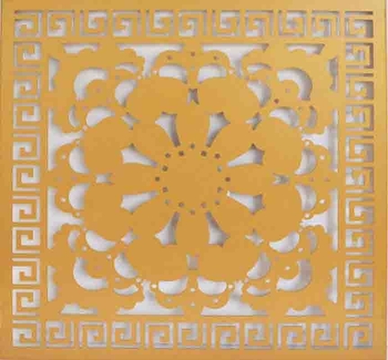 芸術の花はアルミニウム/アルミニウム天井CNCを切り分けた外部PVDFのコーティングの壁の天井板を青銅色にする